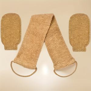 TEMU 3개 세트 천연 각질 제거 백 스크럽 장갑 및 목욕용 미트, 부드러운 SPA 클렌징 도구, 재사용 가능한 바디 브러쉬 세트