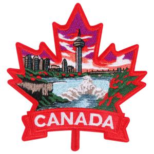 TEMU 1개 캐나다 여행 자수 패치 - 레드 메이플리프 & 랜드마크 디자인, 재킷/모자/가방용 내구성 강철온 패브릭, 캐주얼 스타일, 봄제, 마디 그라, 캠퍼스 선물, 여행 액세서리, 생동감 넘치는 자수, 고품질 자수, 옷/패치용, 스티커/접착제, 다림질 사진, 옷/패치용, 다림질 패치
