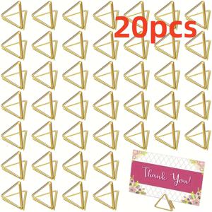 TEMU 20개 메탈 테이블 카드 홀더 - 우아한 골드 카드 클램프 (베이스 포함), 웨딩, 파티, 이벤트 장식용 내구성 강철 구조 - 테이블 번호, 사진, 카드 호환 - 간편한 설치 및 청소, 파티 테이블 장식