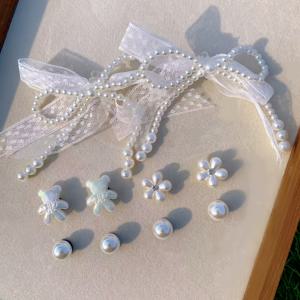 TEMU 10개 세트 귀여운 캐주얼 리본, 오각형 꽃, 곰, 베이지 비즈 신발 버클 DIY 장식, 여성용 샌들, 슬리퍼, 비치백 멀티 클립, 휴일 및 생일 파티 선물에 완벽|샌들|여성샌들|여자샌들