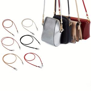 TEMU 6개/세트 DIY 가방 스트랩 키트, PU 숄더백 지갑 교체용 스트랩 액세서리, 심플한 다용도 PU 스퀘어 버클 라운드 로프 교체용 스트랩, 숄더 크로스바디 폰 랜야드 가방 액세서리, DIY 지갑 만들기