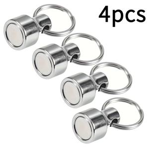 TEMU 내구성 강한 자석 금속 버클 4개, 인장강도의 야외 도구, 안전한 고정 산업용 하드웨어, 세련된 디자인, 광택 처리된 표면, 정밀 공학, 부식 방지 자석 버클, 건설 작업자 및 애호가를 위한 다기능 클립