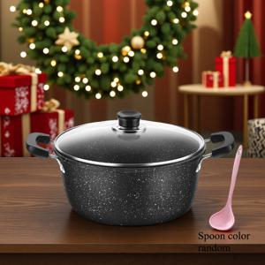 TEMU 이 제품은 냄비, 뚜껑, 스푼 3개 세트입니다. 두꺼운 국을 만들고 스파게티 요리를 하기에 이상적인 실용적인 논스틱 디자인을 특징으로 합니다. 이 냄비는 편안한 듀얼 핸들이며 스타일리시한 스푼이 함께 제공됩니다.