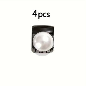 TEMU 프랑스 스타일 헤어 클립 4개 세트 - 헵번 스타일의 작은 헤어 장식, 오드리 헵번의 아이콘 헤어스타일 장식, 빈티지 헤어핀, 리얼한 캡슐 디자인|빈티지|머리핀|악세사리