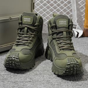 TEMU 가을 신상 하이탑 대형 사이즈 하이킹 부츠, 편안한 두꺼운 밑창 경량 캐주얼 워킹화, 사계절 일상 아웃도어 스포츠, 워킹, 여행, 하이킹, 캠핑 장비용
