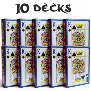 TEMU 고품질 트럼프 카드 10 덱 | 540장 포커, 부드럽고 내구성이 뛰어난 카드 재질, 파티 및 게임에 적합, 블랙프라이데이, 크리스마스, 부활절 및 기타 축제를 위한 완벽한 선물