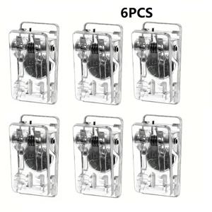 TEMU 투명 아크릴 자석 클립 6개, 다기능 냉장고 메모 클립 및 사진 클립, 사무실 화이트보드, 수납장, 식기세척기, 주방 장식, 홈 데코, 발렌타인데이 선물용