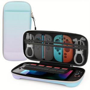 TEMU HSXB SW 2 게임 콘솔용 캐리어 (2025), 초슬림 휴대용 여행 케이스, SW 2 게임 콘솔 액세서리 호환, 5개 게임 카드 슬롯 포함 SW 2 게임 콘솔 보관함, 액세서리 보관 가방