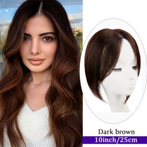 TEMU 여성용 클립인 헤어 토퍼 - 볼륨 강화 미들 파트 & 앞머리, 3D 헤어피스, 탈모/가는 머리용, 간편한 적용, 자연스러운 룩