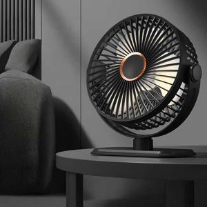 TEMU 무선 화이트 선풍기 감성 디자인 무드등 클립형 USB 충전 운동 여행 활용