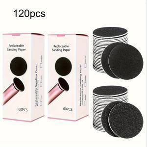TEMU 120개 교체형 사포 시트 | 80방 및 전동 발 그라인더용 사포 패드, 각질 제거 및 굳은살 제거