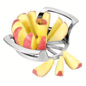 TEMU 대형 사과 슬라이서 및 코어 제거기, 날카로운 헤비듀티 스테인리스 스틸 사과 커터, 오렌지와 배용 쉬운 사용 코어 제거 도구, 실버색