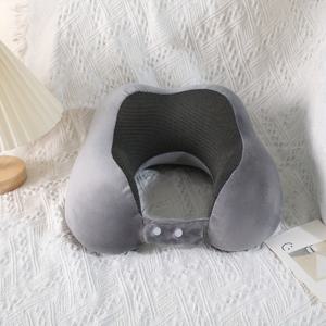 TEMU 폴리우레탄 충전재, 부드러운 견고함, 저자극성, 경량, 손세척만 가능, 인쇄 없음, 혼합 색상의 U자형 목 베개