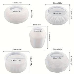 TEMU 꽃병, 화병, 다육이 화분용 5개 세트 멀티 캐비티 실리콘 몰드 - 재사용 가능한 불규칙 모양 시멘트/에폭시/플라스터 레진 몰드, 도자기 및 펜 홀더 디자인, DIY 클레이 화분, 쉬운 탈형 (콘크리트 등 호환 가능)
