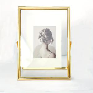 TEMU 골든 플로팅 액자 - 우아한 세로형 탁상 장식, 튼튼한 철제 구조, 광택 마감, 홈 데코, 사무실 또는 선물용으로 완벽, 액자 장식, 사진 액자, 원목액자, 미니 액자, 아크릴액자, 흰색액자, 미니액자, 프레임, 그림 액자