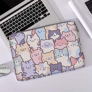 TEMU 귀여운 고양이 디자인의 노트북 가방, 간편한 브리프케이스, 노트북 슬리브, 노트북 및 태블릿용 소프트 케이스, 통근용 브리프케이스, 문서 보관 파우치