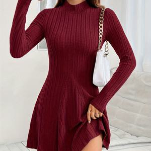 TEMU 여성용 트렌디 긴팔 원피스