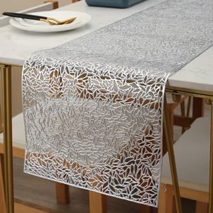 TEMU 1개 모던 프렌치 & 노르딕 럭셔리 테이블 러너 - 솔리드 골드 직사각형 식탁 장식, 우아한 파티 웨딩 연회 센터피스, 내구성 좋고 관리 쉬움