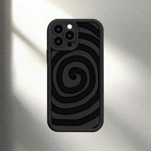 TEMU 블랙 서클 패턴 폰 케이스 UV 프린팅 모바일 폰 보호 케이스 360도 완전 보호 아이폰 11 12 13 프로 맥스 XR X/ XS 7 8 플러스 SE 미니 스마트폰 케이스 새로운 개성 창의적