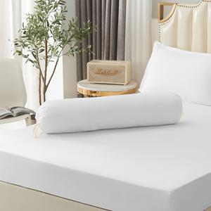 TEMU 1개 단색 롱 베개커버, 원통형 베개커버, 롱 베개커버, 라운드 베개커버, 싱글 베개커버, 침실 장식용, 거실 소파 요추 베개커버, 축제 분위기 추가, 홈 데코 액세서리, 끈으로 쉽게 설치, 스타일 침구|베개커버