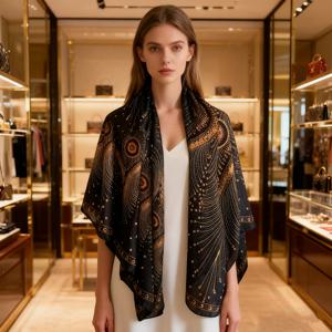 TEMU 고급 가을 겨울 멀티스카프, 아우터웨어용 숄