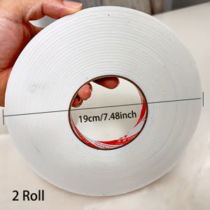 TEMU 두께가 두꺼운 PE 폼 덕트 테이프, 길이 1000mm의 강력한 양면 폼 테이프 2/4롤, 예술 및 공예, 포장, 벽 설치, 실내외 사용에 적합