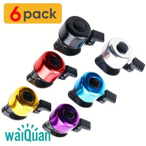 TEMU 6개 WALQUAN 자전거 벨 - 내구성 강한 알루미늄 합금 자전거 벨, 로드 바이크, 산악 자전거, 일반 자전거 호환 (설치 포함)