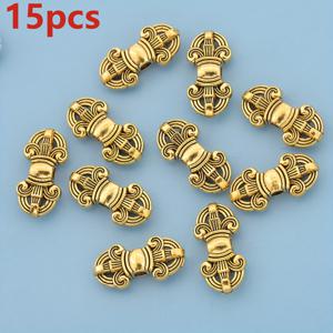 TEMU 30개/15개 18mm 기하학 패턴 스페이서 비즈, 양면 디자인, 플랫 바 비즈, 통공 비즈, 주얼리 만들기, DIY 팔찌, 목걸이, 발찌, 귀걸이, 헤어 액세서리, 펜던트, 폰 스트랩, 키체인, 의류 액세서리용|피어싱