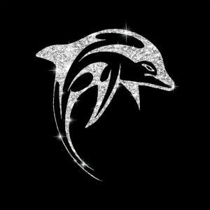 TEMU 유리문과 창문, 냉장고, , 자동차 유리창, 차체, 범퍼, , 헬멧용 반짝이는 돌고래 스티커, 노트북 장식 데칼