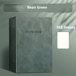 TEMU 368장/736페이지 A5 빈 스케치북 - 두꺼운 색다른 가죽으로 된 드로잉 노트북, 스케줄링, 일기 쓰기, 사무용으로 적합, 사무용품 | 색다른 가죽 노트북 | 튼튼한 커버