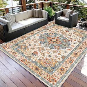 TEMU 1개 빈티지 스타일 패턴 야외 매트, 골든 벨벳 소재의 부드럽고 미끄럼 방지 매트, 마당, RV, 해변, 정원, 파티오, 하드우드 바닥에 적합, 휴일 장식, 야드 데코