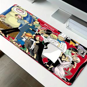 TEMU 빨간 배경에 애니메이션 캐릭터들이 모여 있는 대형 전자 스포츠 게이밍 마우스 패드입니다. 미끄럼 방지 기능이 있는 워셔블 고무 베이스로, 넉넉한 공간을 차지하는 데스크 액세서리로 컴퓨터 장식에 완벽합니다. 내구성이 뛰어난 이 게이밍 마우스 패드는