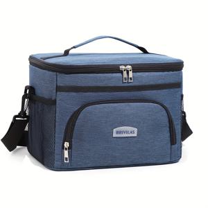 TEMU 1개 런치 박스 런치 가방, 비식품 접촉, 대용량 단열 차량용 가방, 손잡이 포함 휴대용, 재사용 가능한 런치 가방, 크로스바디 또는 원숄더에 착용 가능, 야외 피크닉, 캠핑 및 여행에 적합|여행용크로스백