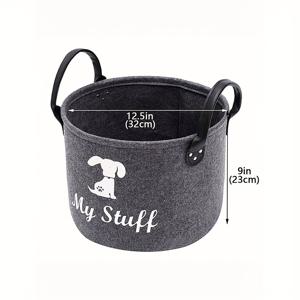 TEMU 1개 대용량 펠트 애완동물 장난감 보관 바구니 - 귀여운 호랑이 디자인, 접이식 고양이와 강아지 장난감 정리함, 사랑스러운 반려동물을 위한 완벽한 선물, 부활절과 졸업식에 이상적