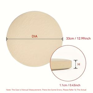 TEMU 1pc 13인치 무거운 피자 롤 스톤 - 오븐, 그릴, 및 바베큐에 적합 - 균일한 열 분포를 위한 세라믹 베이킹 트레이, 야외 그릴, 캠핑, 피크닉, 및 주방 사용에 이상적, 주방용품 | 자연스러운 돌 모양 | 세라믹 구조, 그릴용 피자 스톤