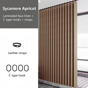 TEMU 1개 카키 접이식 샤워 커튼, 젖은 건조 분리 커튼 인조 리넨 원단 홈 데코 커튼 욕실 드레이프|샤워커튼