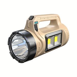 TEMU 슈퍼 충전 플래시라이트 홍수등, 가정용 야외 캠핑, 낚시, 사냥, 사이클링, 하이킹 비상 상황에 적합, 4가지 모드, 확장 가능