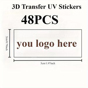 TEMU 직사각형 0.79x1.97인치 맞춤 UV 스티커, 개인화 로고/사진 커스터마이징, 고품질 내구성 강화, 안경·보온병·휴대폰 케이스·노트북 등에 적합, 데이 한정판