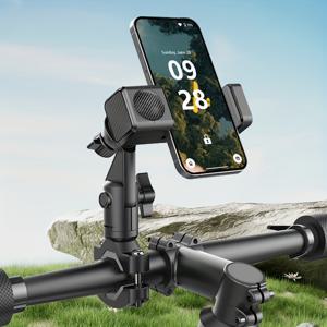 TEMU 새로운 제품 - 조절 가능한 자전거 폰 홀더, ABS 소재, 방수하지 않음, 자전거, , 스쿠터에 안전한 손잡이 -骑乘 필수품, 자전거 액세서리|스타일리시 자전거 액세서리|유연한 자전거 마운트, 자전거 액세서리