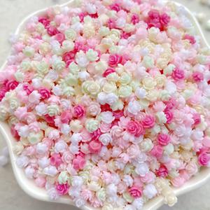 TEMU 300/600개 미니 장미 - 멀티컬러 3mm 소형 플랫백 레진 꽃, 리얼리스틱 꽃잎 네일 아트, 웨딩 데코, 주얼리 만들기용 | DIY 공예, 스크랩북킹을 위한 미리 제작된 미니어처 꽃 (조립 불필요) 300개 또는 600개 팩