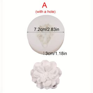 TEMU 꽃 모양 펜던트 캐스팅용 수제 실리콘 몰드. 시멘트, 석고, 레진, 아로마세트 비누 제작에 적합. 양초 홀더 및 석고 공예에 이상적입니다. 이 3D 플로럴 디자인은 훌륭한 선물 및 홈 데코레이션으로 좋습니다.