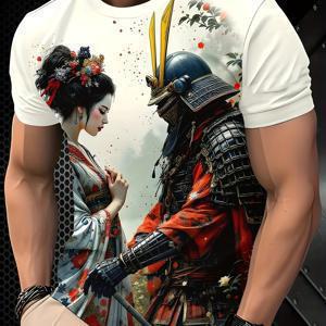 TEMU 알라이아 남성용 트렌디 3D 프린트 티셔츠