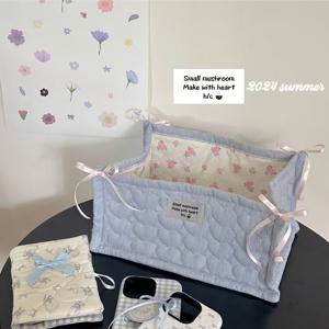 TEMU 새로운 사각 귀여운 핸드메이드 인스타 스타일 데스크탑 수납 상자, 감성 큐브 수납 바구니, 사무실, 욕실 및 주방용 다용도 사각 수납 상자, 화장품 수납 상자, 휴대용 피크닉 바구니 (화장품, 문구류, 스낵 보관)|욕실선반