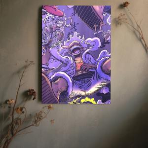 TEMU 1개 무테 애니메이션 해적 캔버스 벽걸이 포스터 - 12x18인치 생동감 넘치는 애니메이션 프린트, 거실·침실·바·레스토랑 장식에 완벽한 선물 - 세밀한 디자인의 역동적인 포즈 일러스트