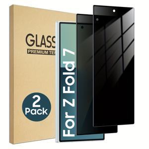 TEMU [2개입] 갤럭시 Z 폴드 7 호환 프라이버시 스크린 보호 필름, 전면 강화 유리 필름 2개 포함, 케이스와 호환 가능