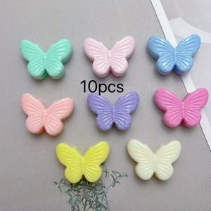 TEMU 10개 혼합 컬러 아크릴 대구멍 나비 구슬, 두꺼운 우산끈 DIY 팔찌, 가방 체인 및 액세서리용