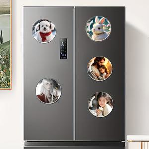 TEMU 맞춤형 사진 냉장고 자석 5개 세트 - 라운드 개인화 기념품, 직경 5.8cm/2.28인치, 독특한 디자인, 커플, 가족, 친구를 위한 맞춤형 라운드 사진, 홈 & 오피스 장식, 크리스마스, 할로윈, 발렌타인데이, 졸업 선물로 완벽