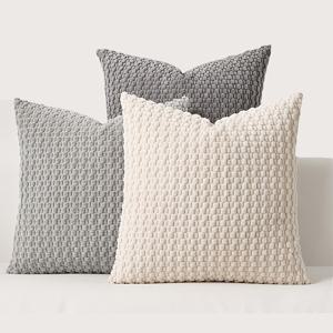 TEMU 3개 세트 소프트 벨벳 모던 양면 디자인 소파 쿠션, 사무실 던지기 베개 커버, 침대 옆 쿠션 커버, 튼튼하고 세탁기 사용 가능한 소파 및 침대용 장식 베개 커버|쇼파