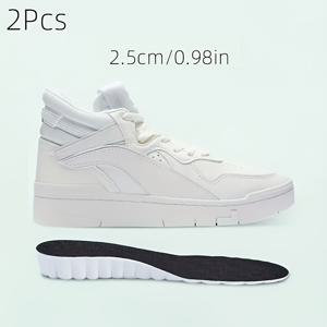 TEMU 2개 세트 아치 신발 깔창 - 헤비듀티 쿠션 발매트, 냄새 방지 및 기술 적용, 부드럽고 가벼운 젤 같은 질감, 높이 증가 (1.5-3.5cm/0.59-1.38인치) - 남녀 공용, 블랙/화이트 - 평발, 아치 떨어짐에 적합 - 스니커즈, 부츠용 - 배터리 불필요, 하루 종일 편안한 인체공학적 디자인|발매트|여성운동화