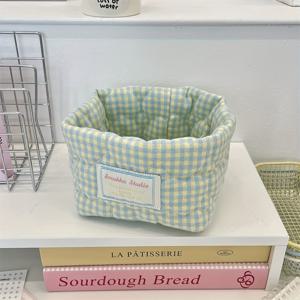 TEMU 1 신선한 체크무늬 화장품 및 잡화 보관 바구니, 데일리 데스크탑 정리함 홈 바스켓, 할로윈, 발렌타인데이, 크리스마스 필수 선물 상자, 소형 자동차 & 대형 트럭 디자인, 선반 바구니|화장품정리함